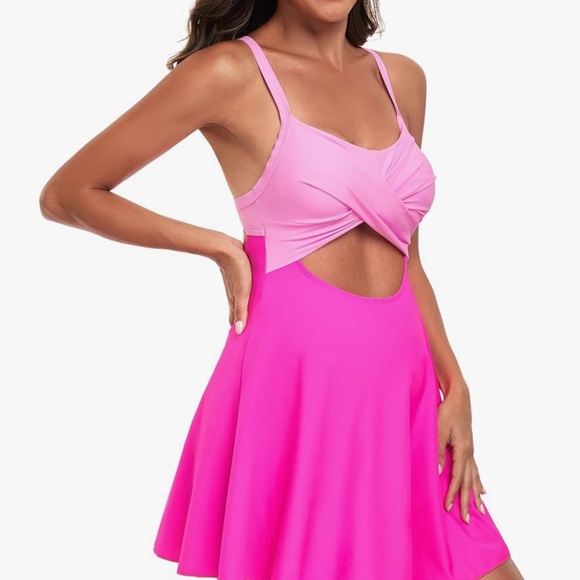 Pink Cutout Swimsuit - Picture 4 of 8